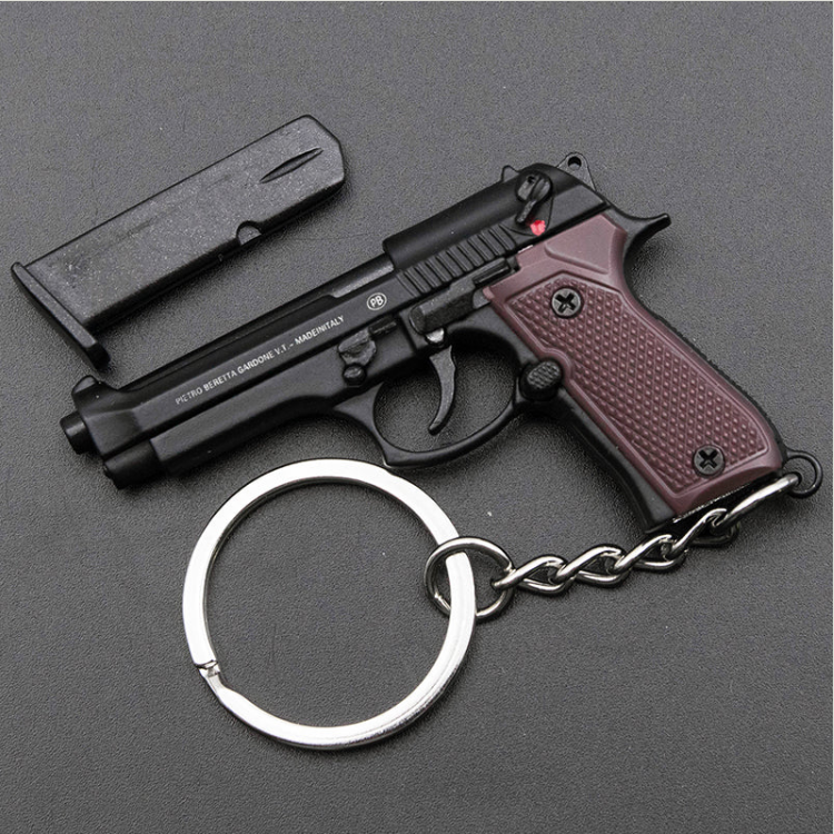 1:3 Metal Pistol Toy Gun Miniature Model Beretta 92F Keychain High Quality Collection Toy Birthday Gifts